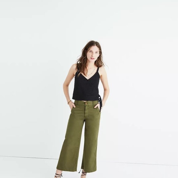 Madewell Tops - Madewell Black Finale Tank Top With Side Ties - Size Medium